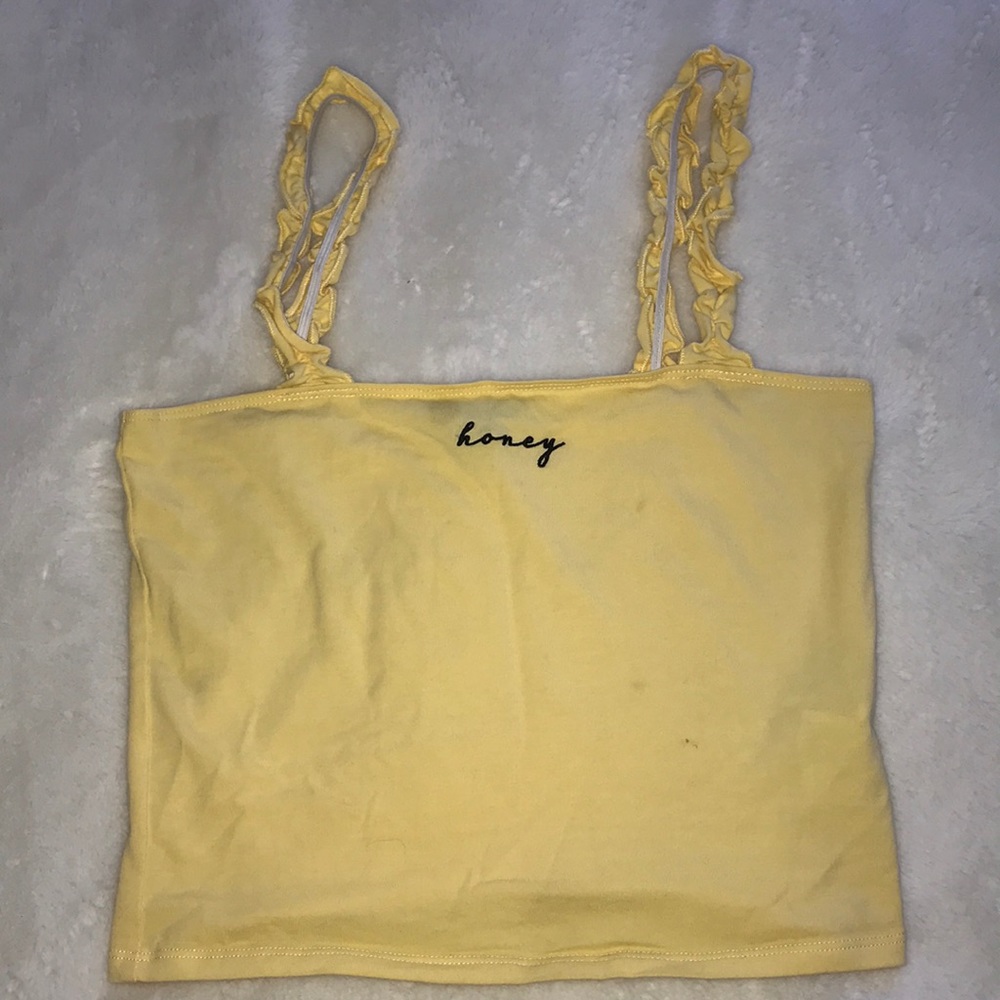 Yellow Crop top from forever 21